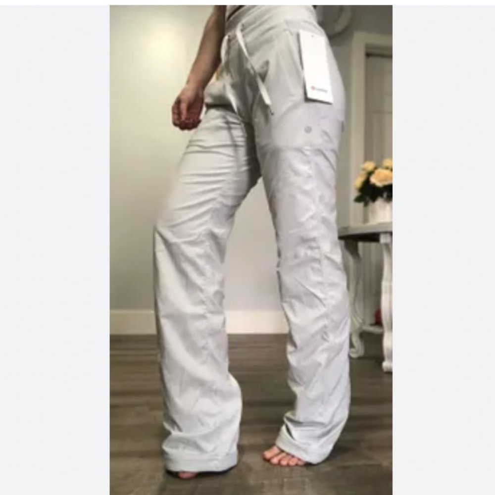 White Lululemon Studio Dance Pants